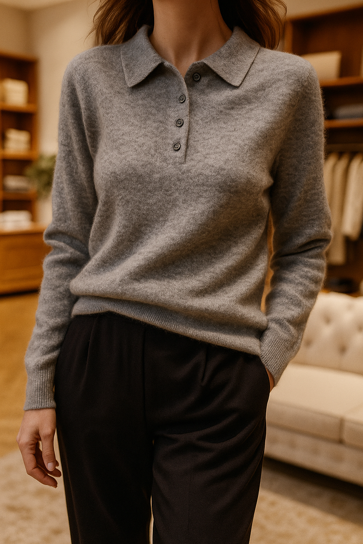 Duttini | Wool Polo Sweater for Men in Navy