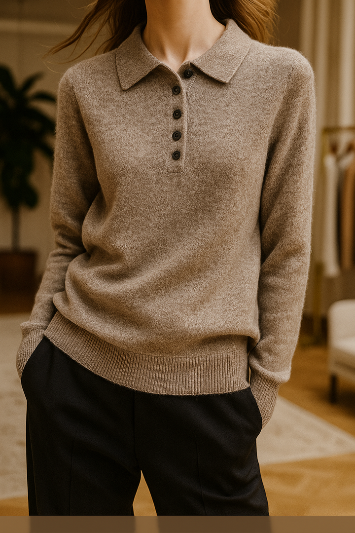 Duttini | Wool Polo Sweater for Men in Navy