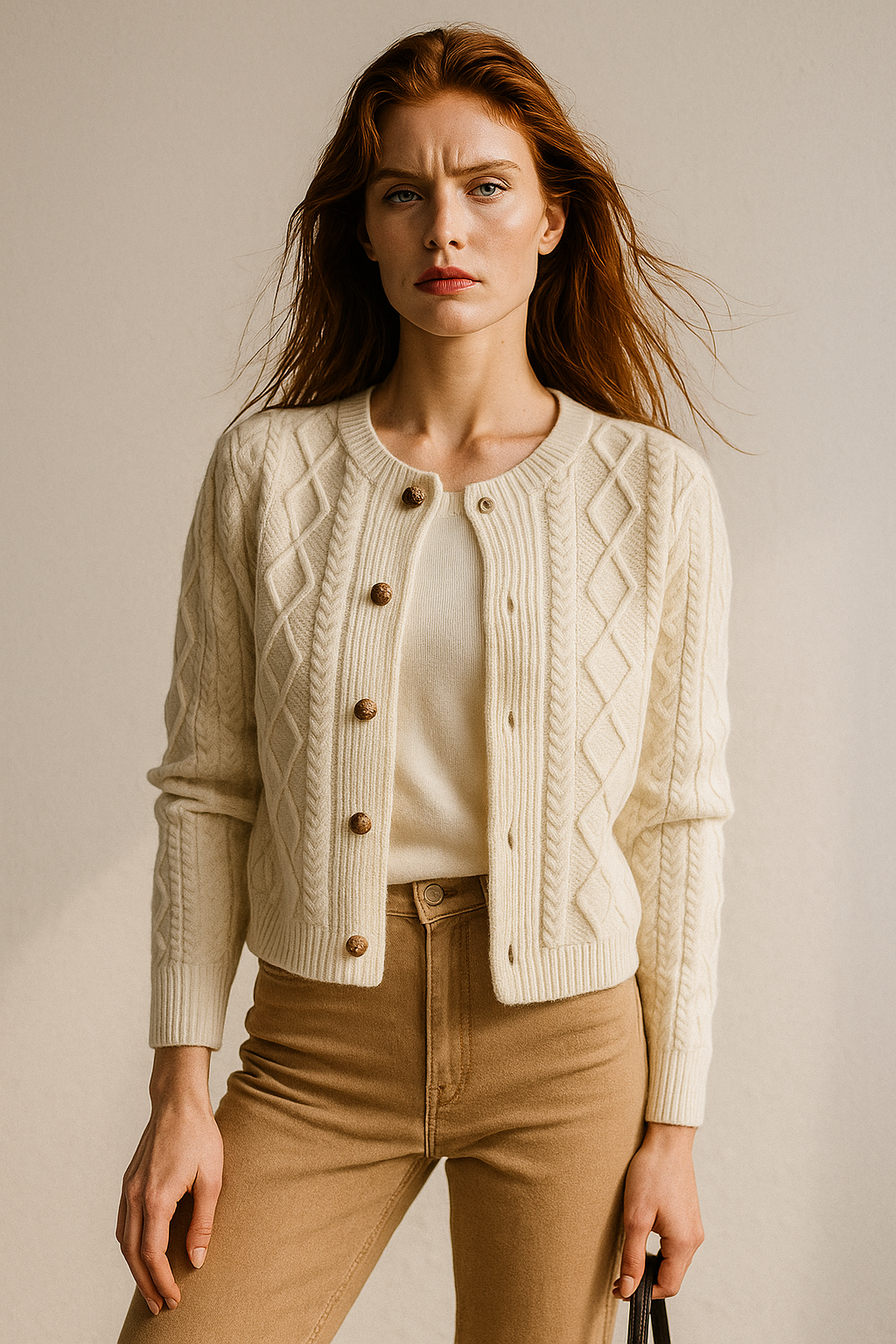 Duttini | Cable Knit Cardigan