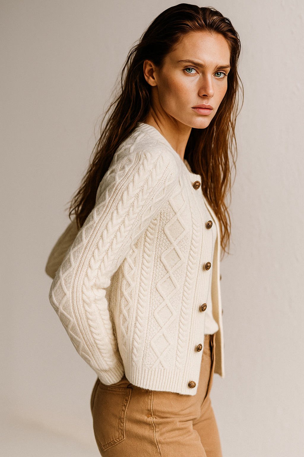 Duttini | Cable Knit Cardigan