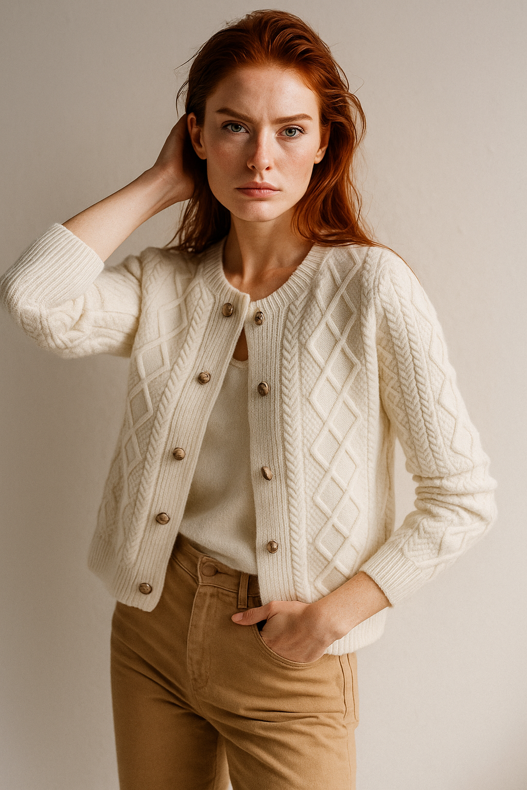 Duttini | Cable Knit Cardigan