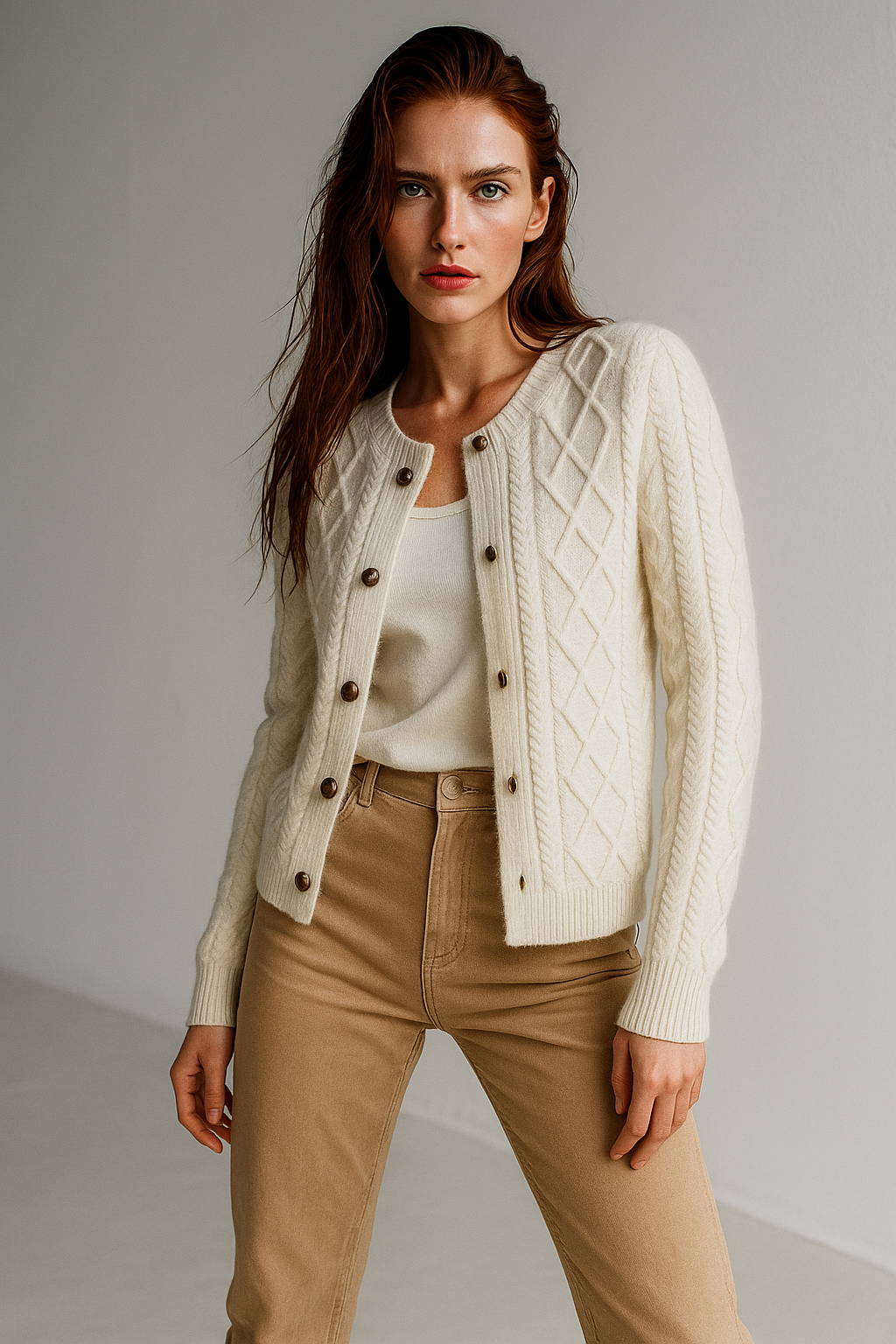 Duttini | Cable Knit Cardigan