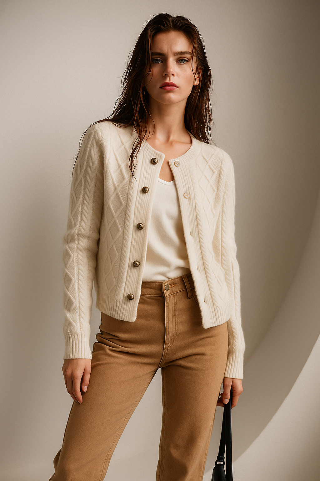 Duttini | Cable Knit Cardigan