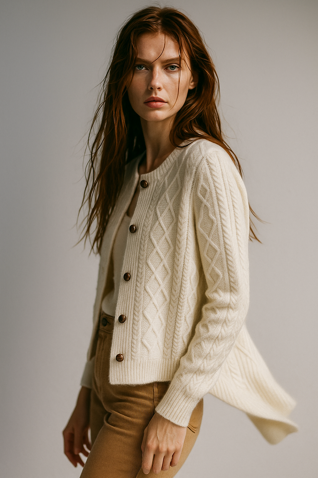 Duttini | Cable Knit Cardigan