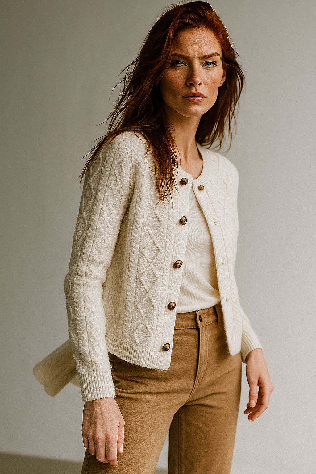 Duttini | Cable Knit Cardigan
