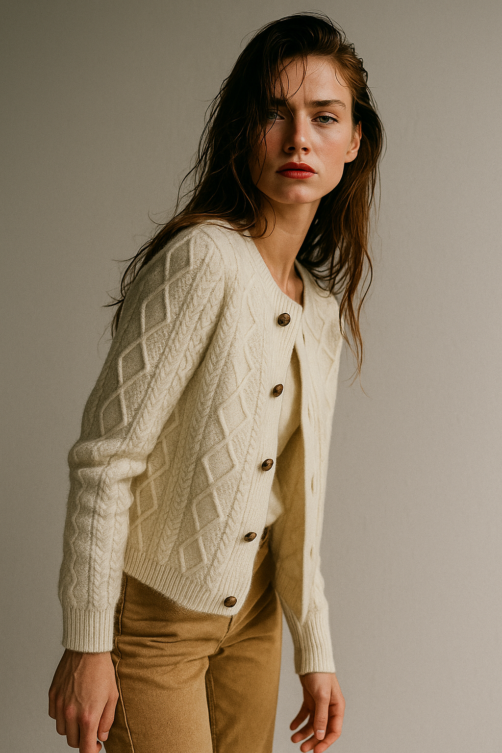 Duttini | Cable Knit Cardigan