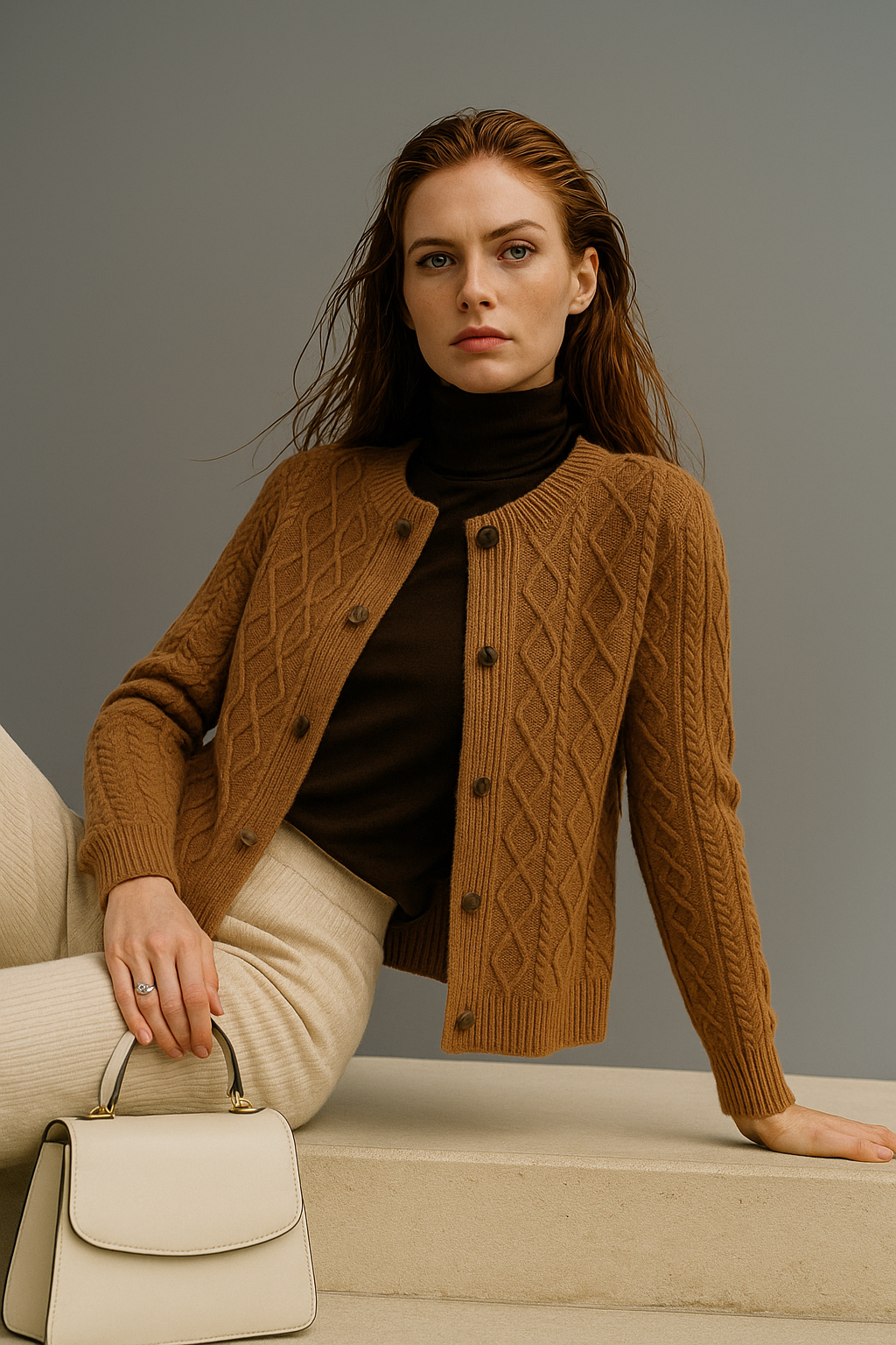Duttini | Cable Knit Cardigan