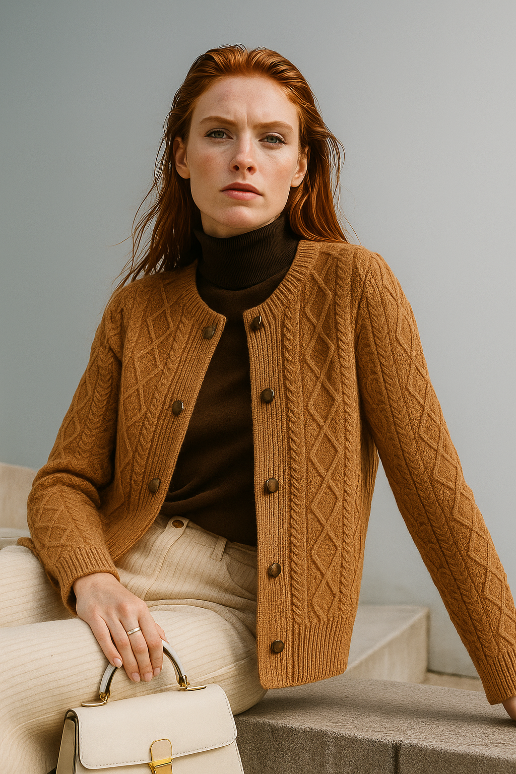 Duttini | Cable Knit Cardigan