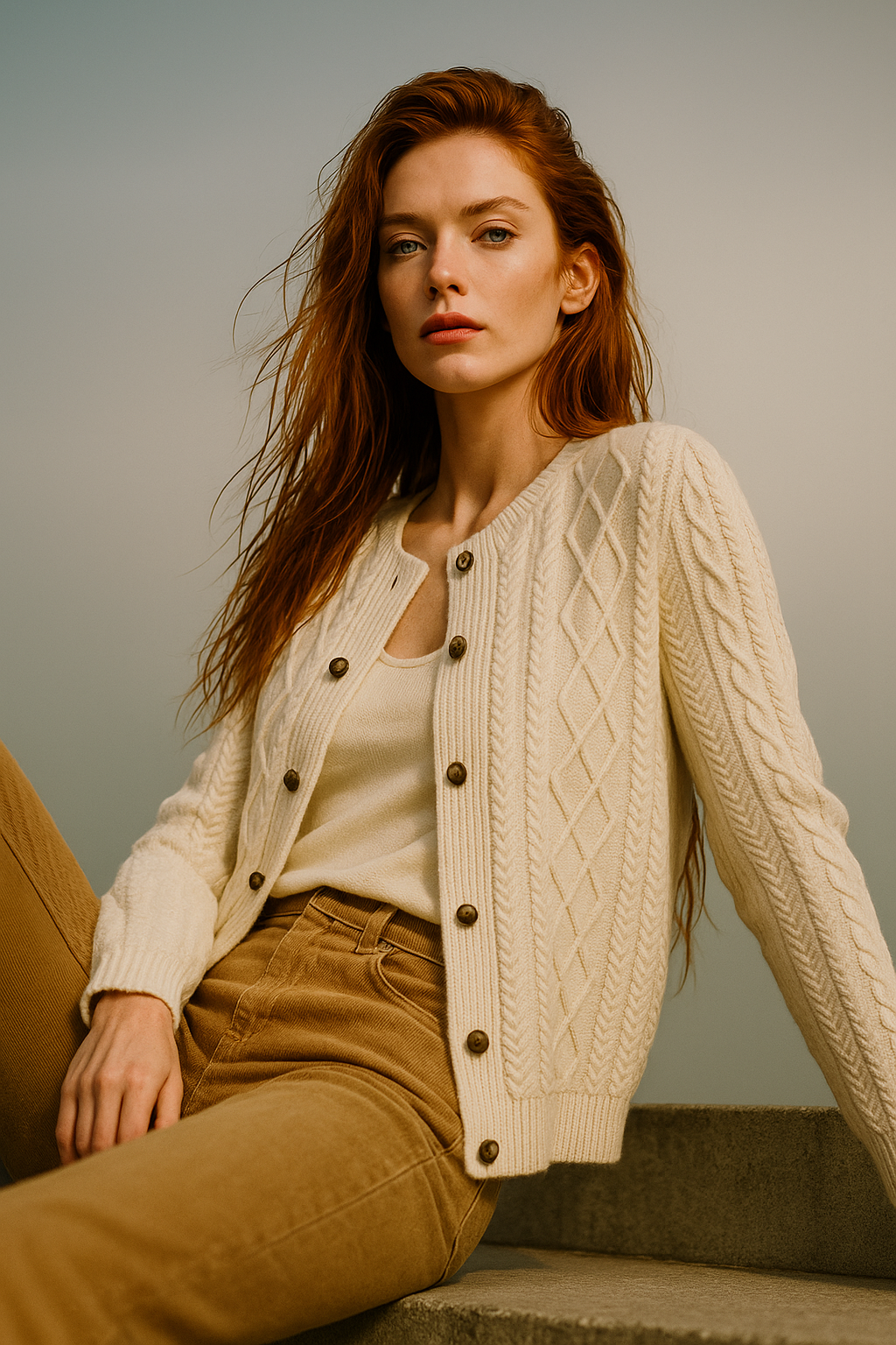 Duttini | Cable Knit Cardigan