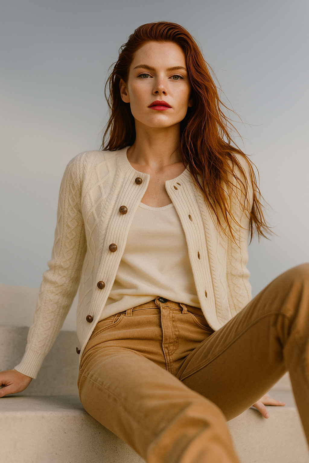 Duttini | Cable Knit Cardigan
