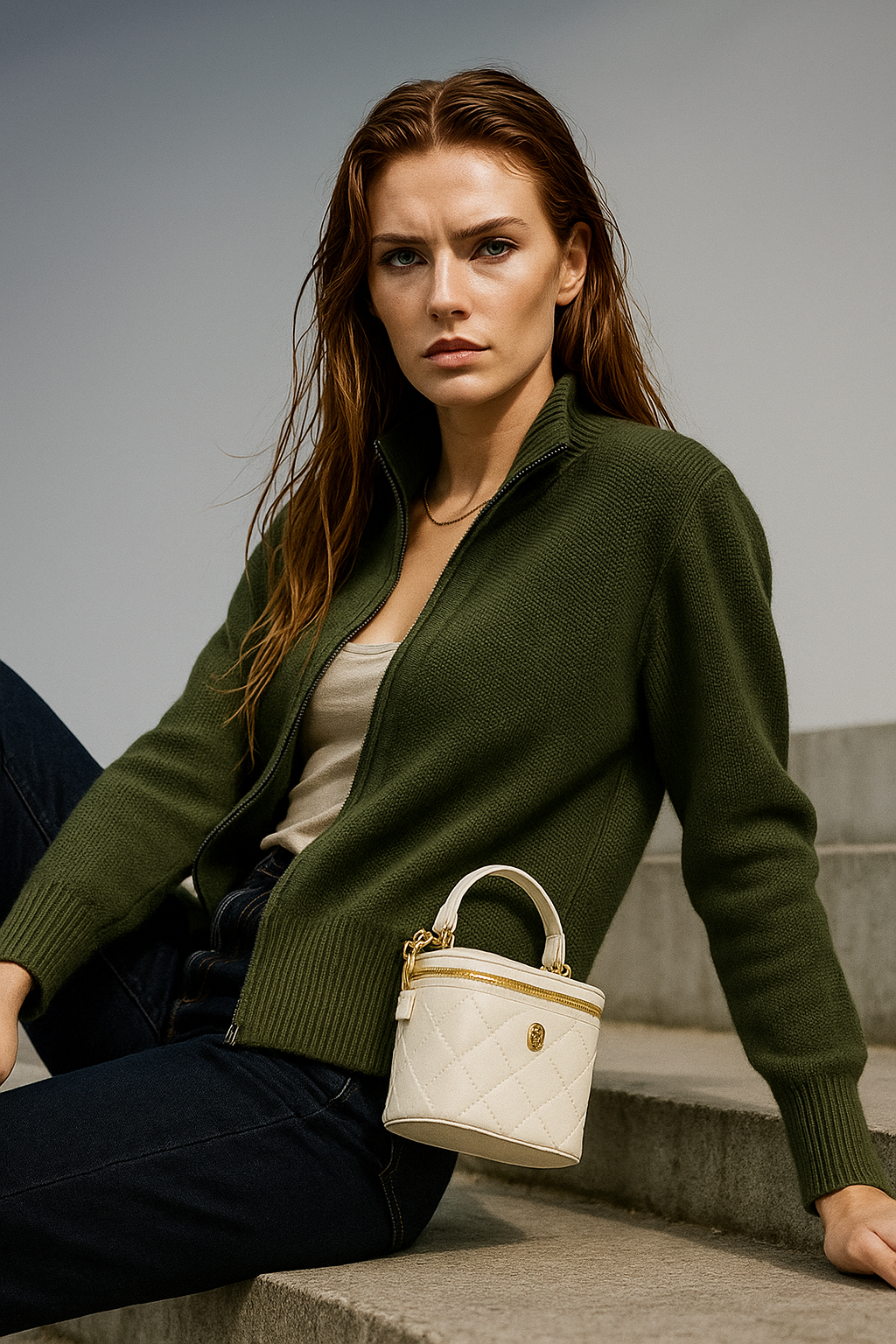 Duttini | Wool Zip Cardigan