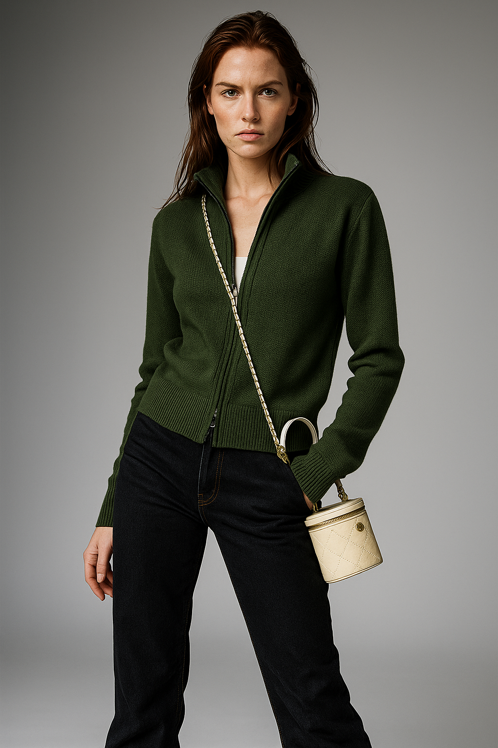 Duttini | Wool Zip Cardigan