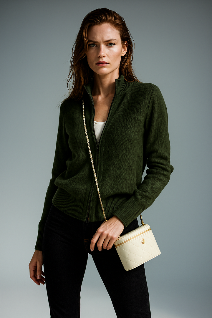 Duttini | Wool Zip Cardigan
