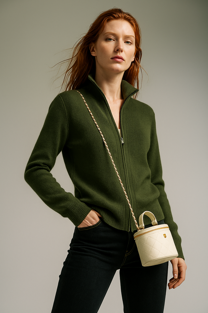 Duttini | Wool Zip Cardigan
