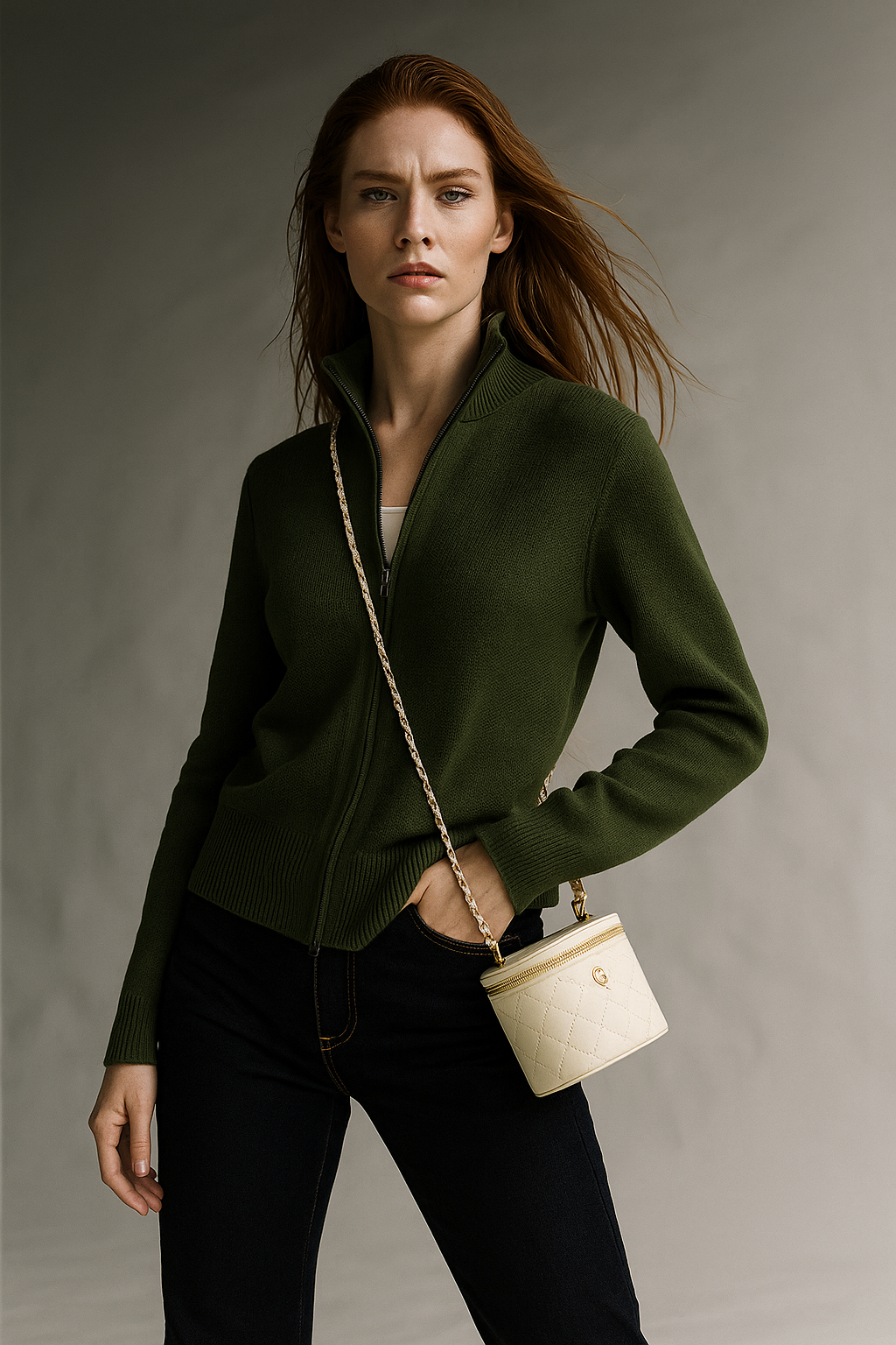 Duttini | Wool Zip Cardigan