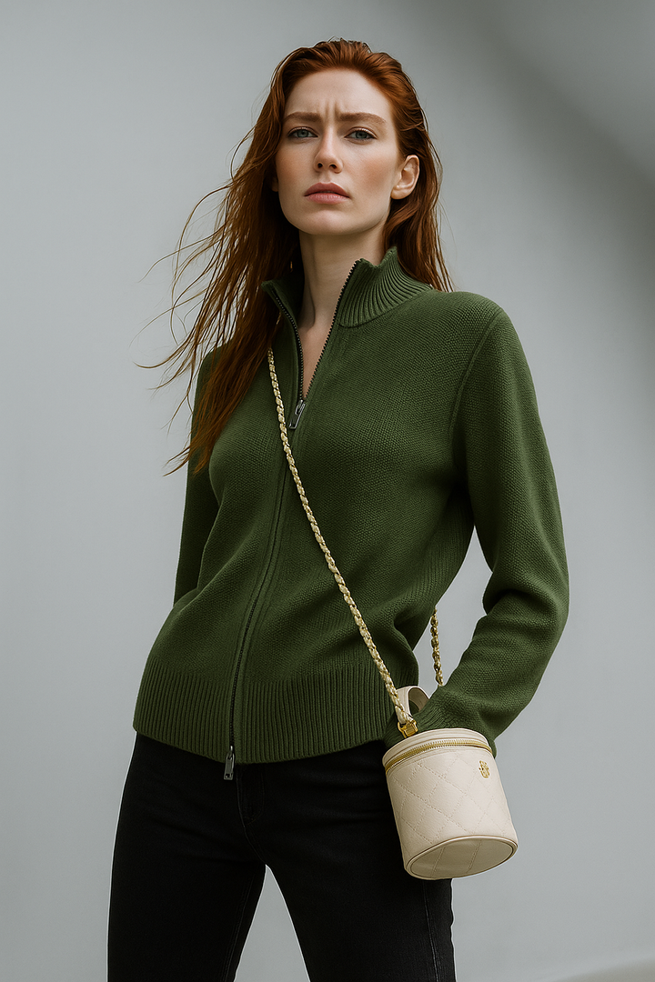 Duttini | Wool Zip Cardigan