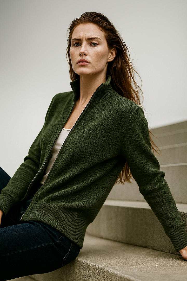 Duttini | Wool Zip Cardigan