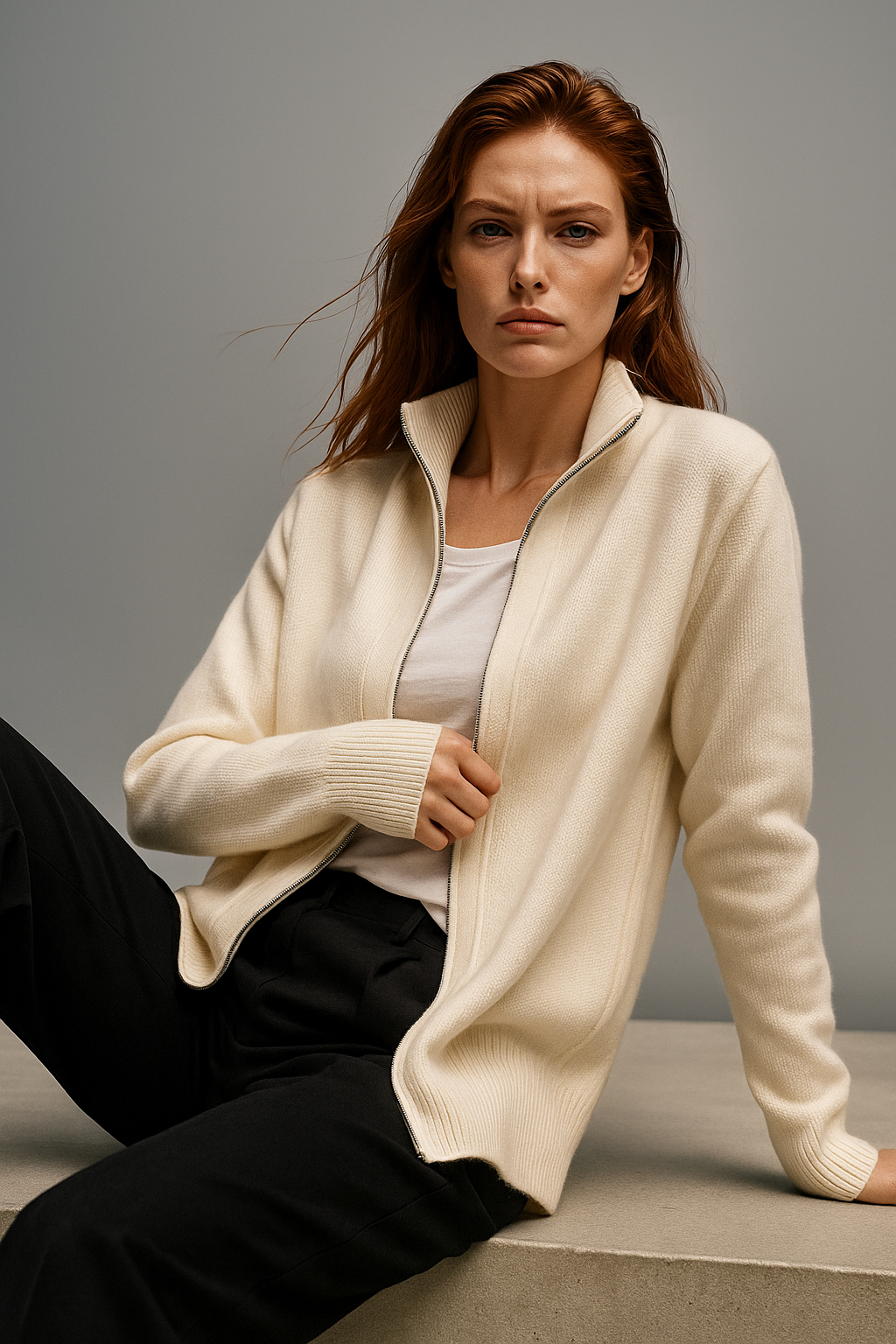 Duttini | Wool Zip Cardigan