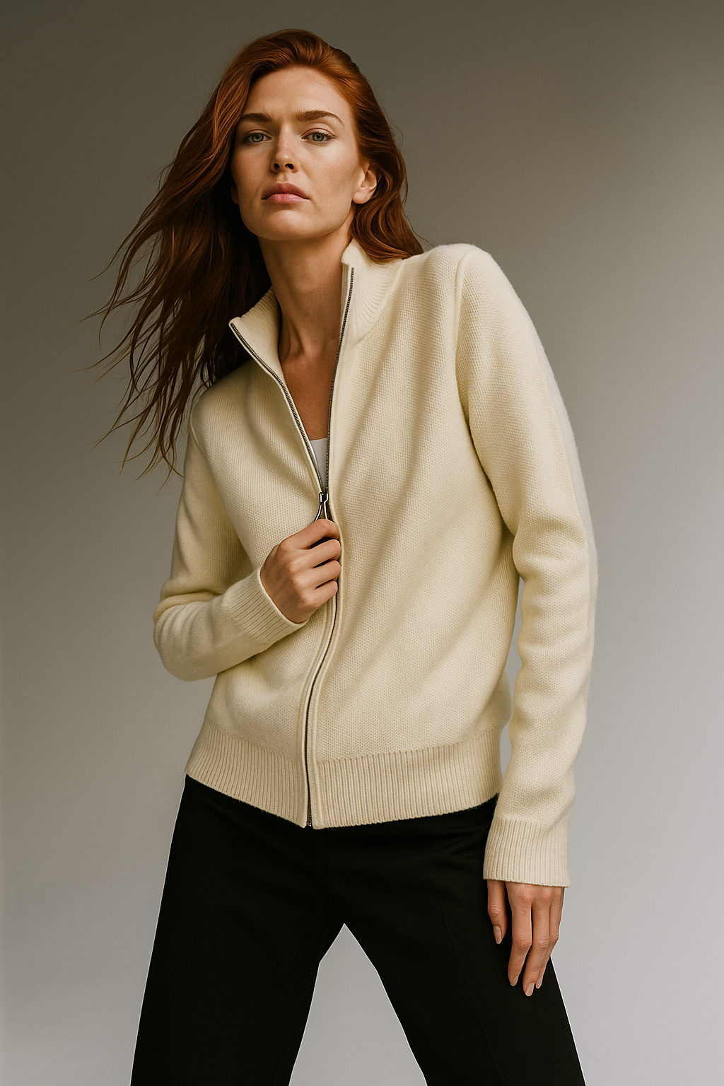 Duttini | Wool Zip Cardigan