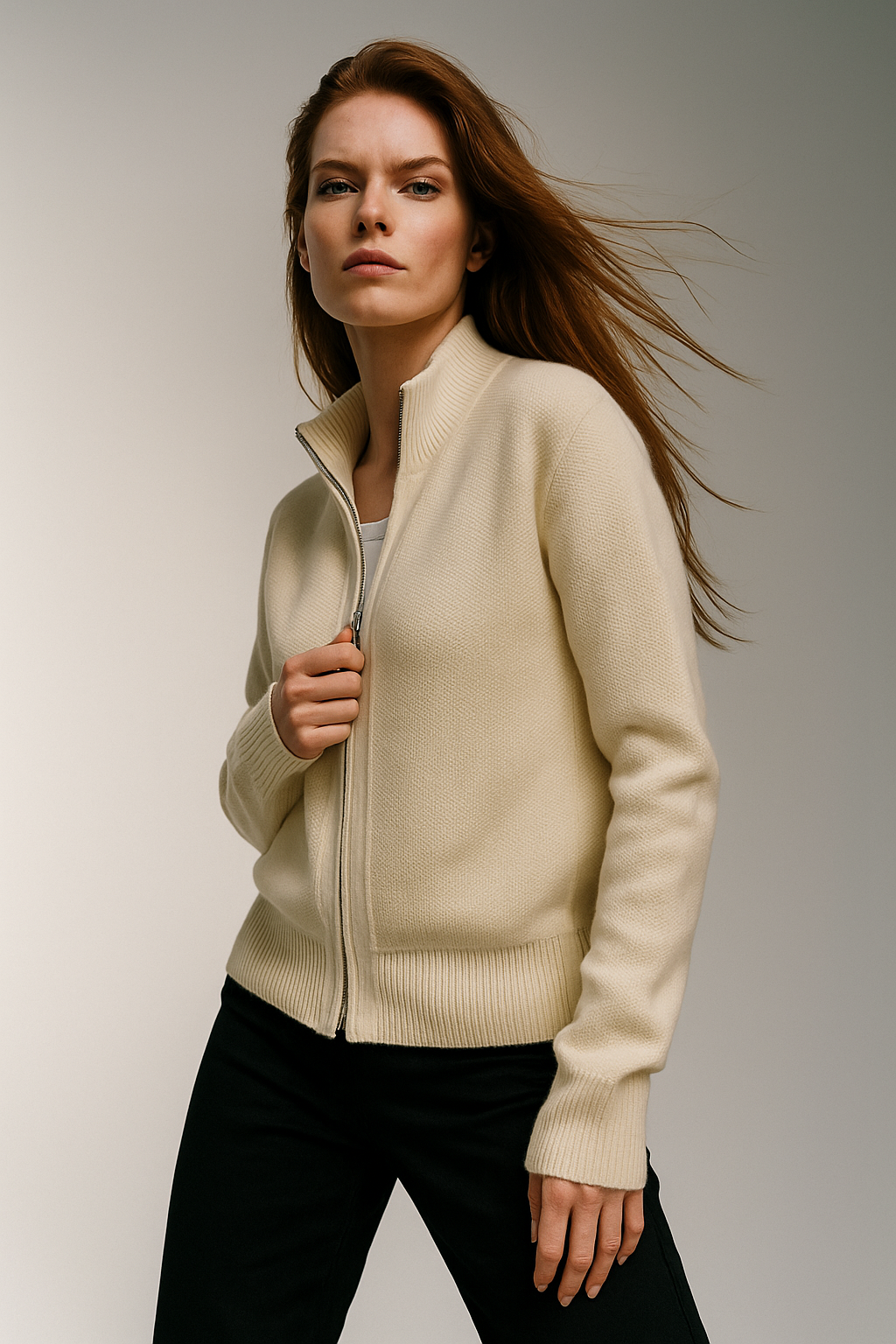 Duttini | Wool Zip Cardigan
