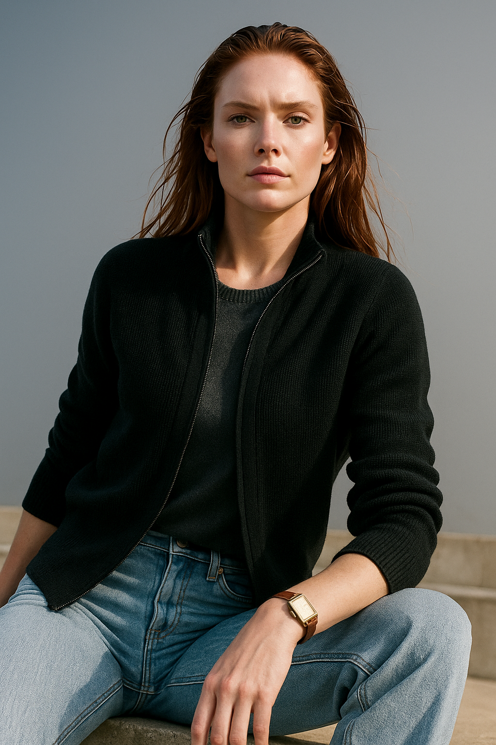 Duttini | Wool Zip Cardigan