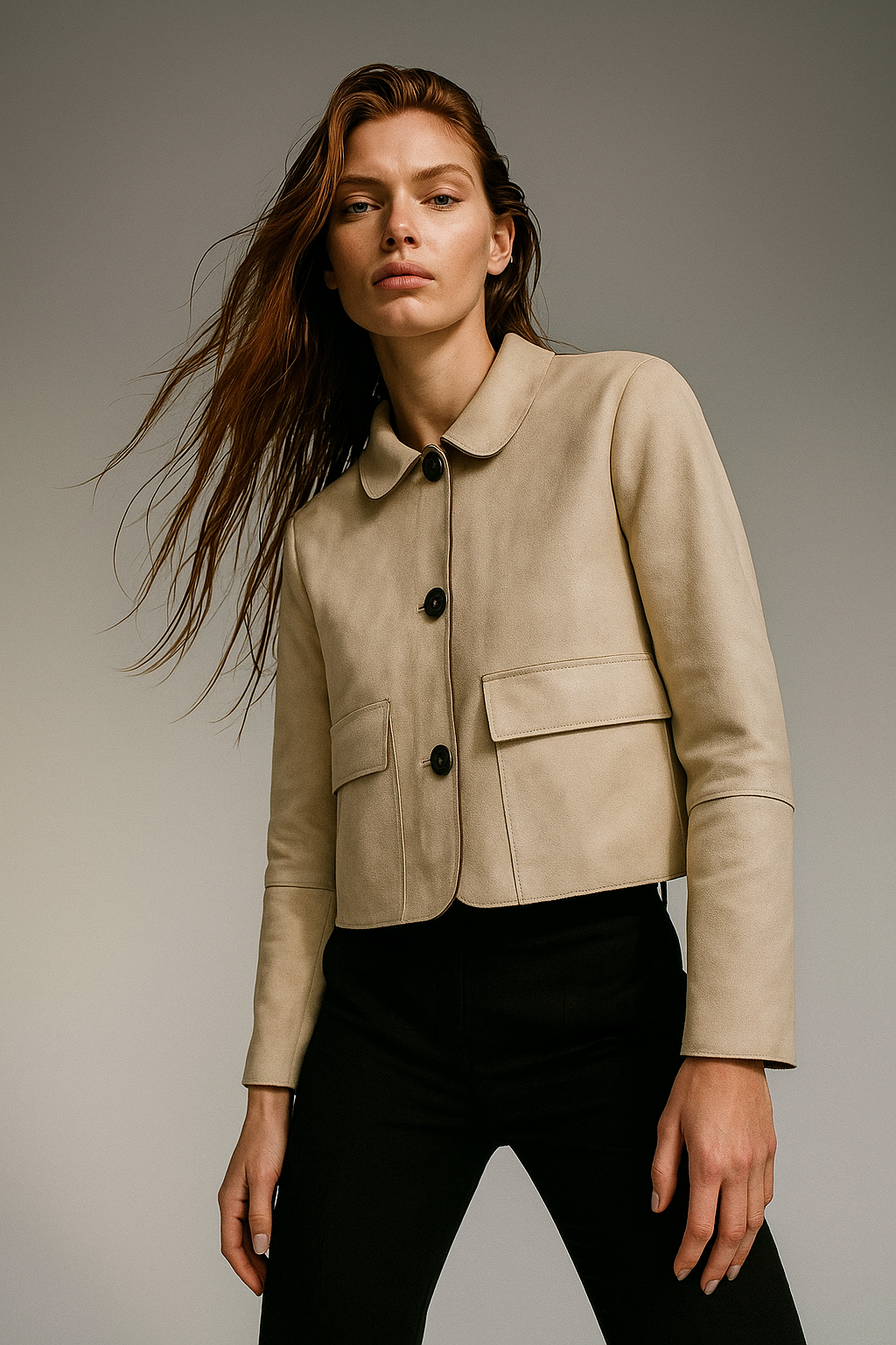 Duttini | Suede Cropped Jacket