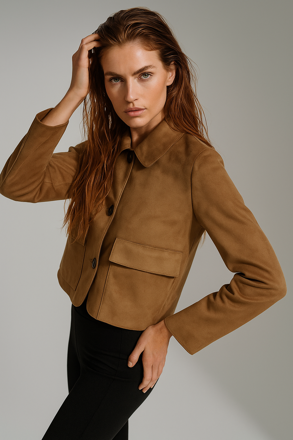 Duttini | Suede Cropped Jacket