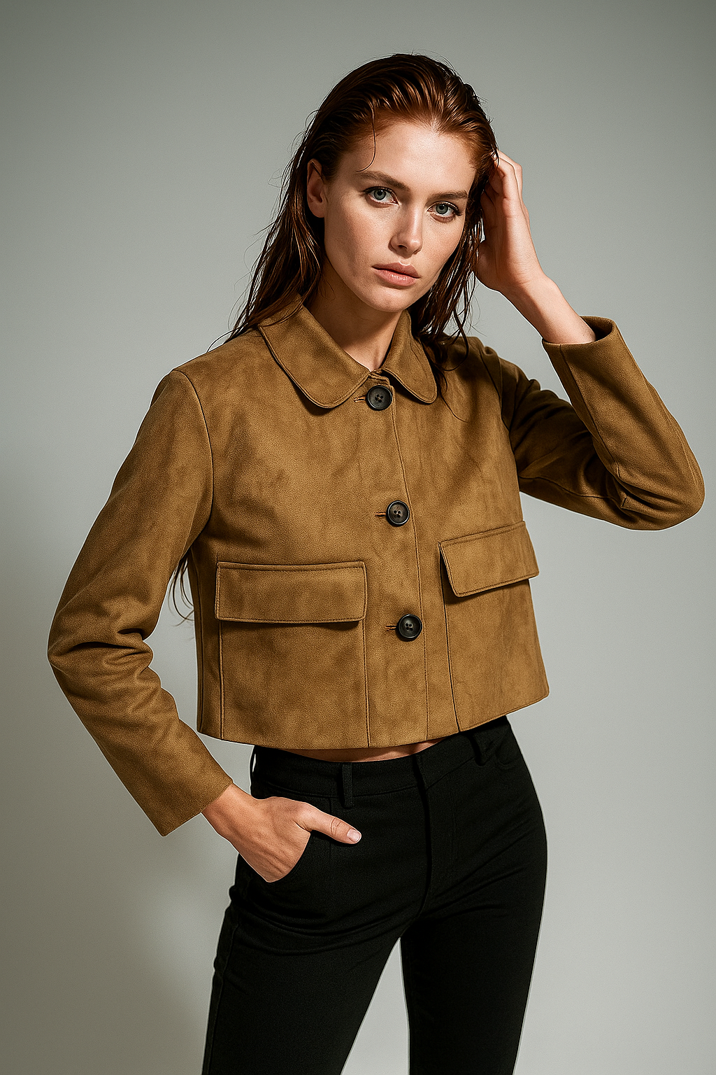 Duttini | Suede Cropped Jacket