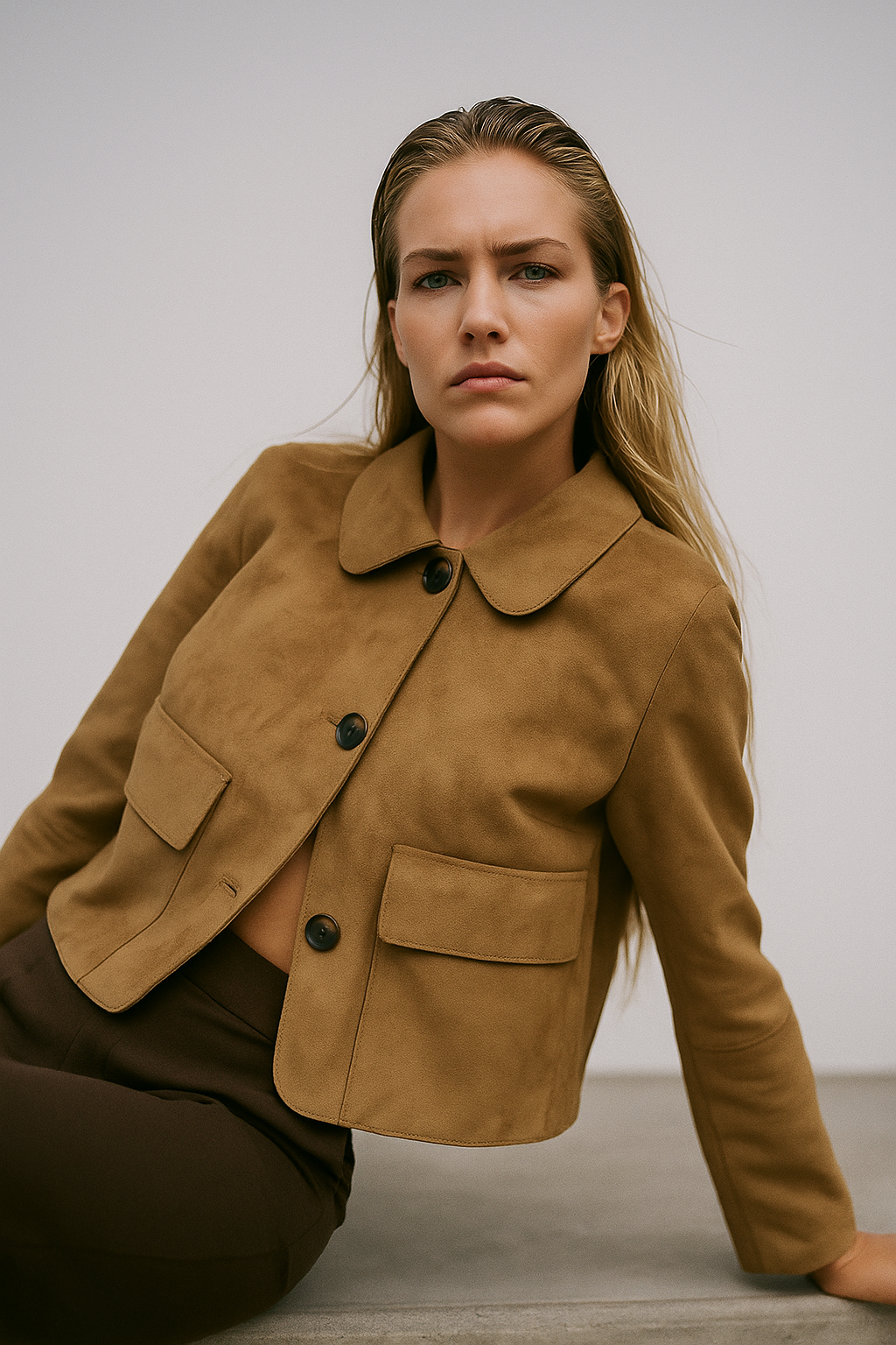Duttini | Suede Cropped Jacket