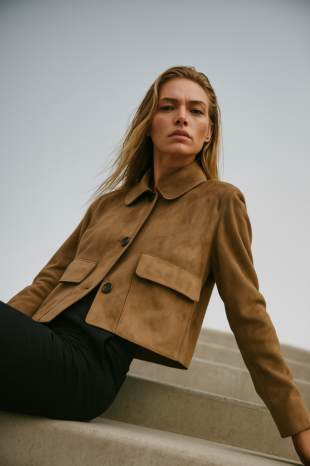 Duttini | Suede Cropped Jacket