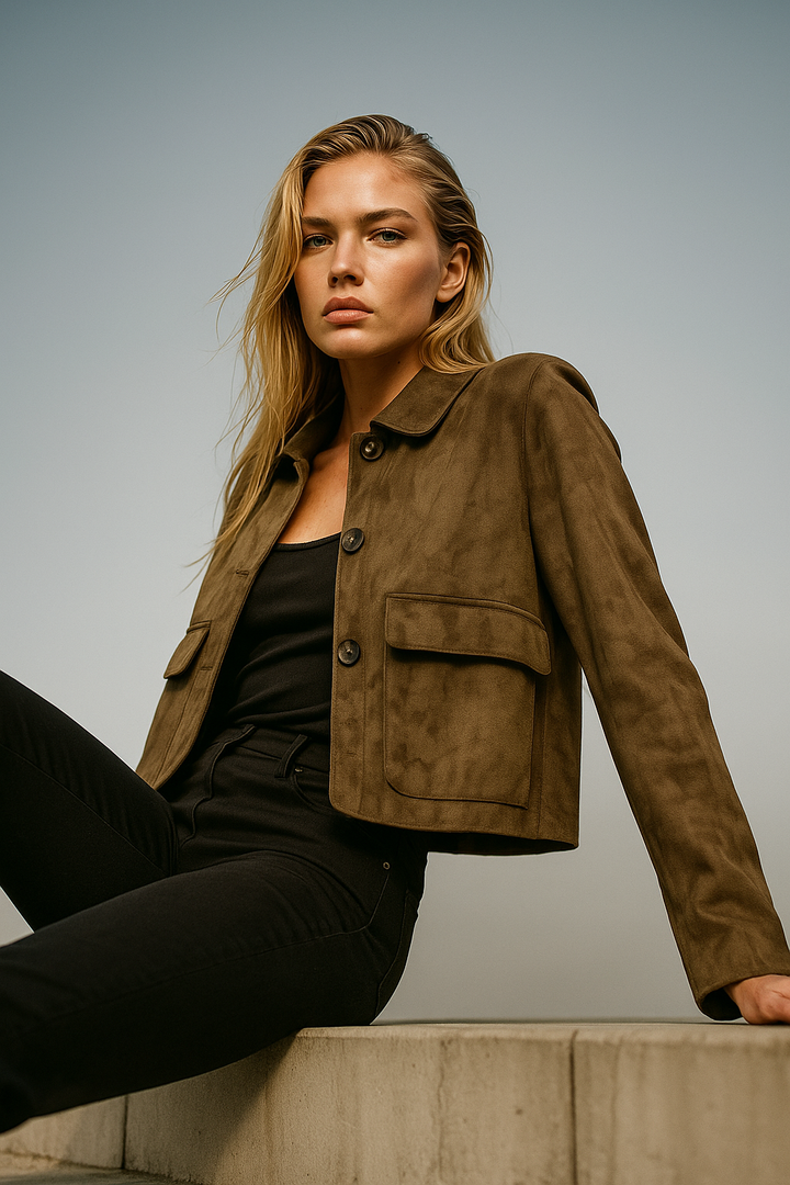 Duttini | Suede Cropped Jacket