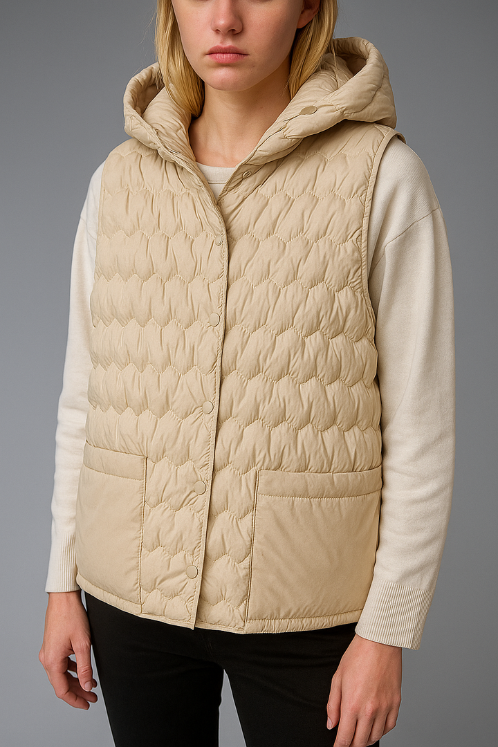 Duttini | Puffer Vest in Gold