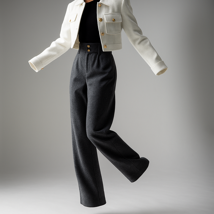 Duttini | Wool Wide-Leg Trousers
