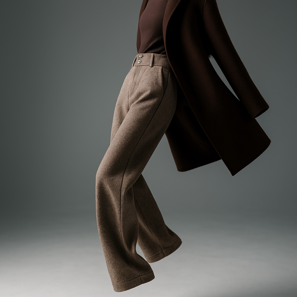 Duttini | Wool Wide-Leg Trousers