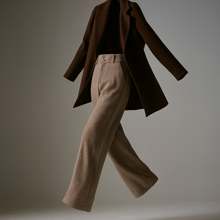 Duttini | Wool Wide-Leg Trousers