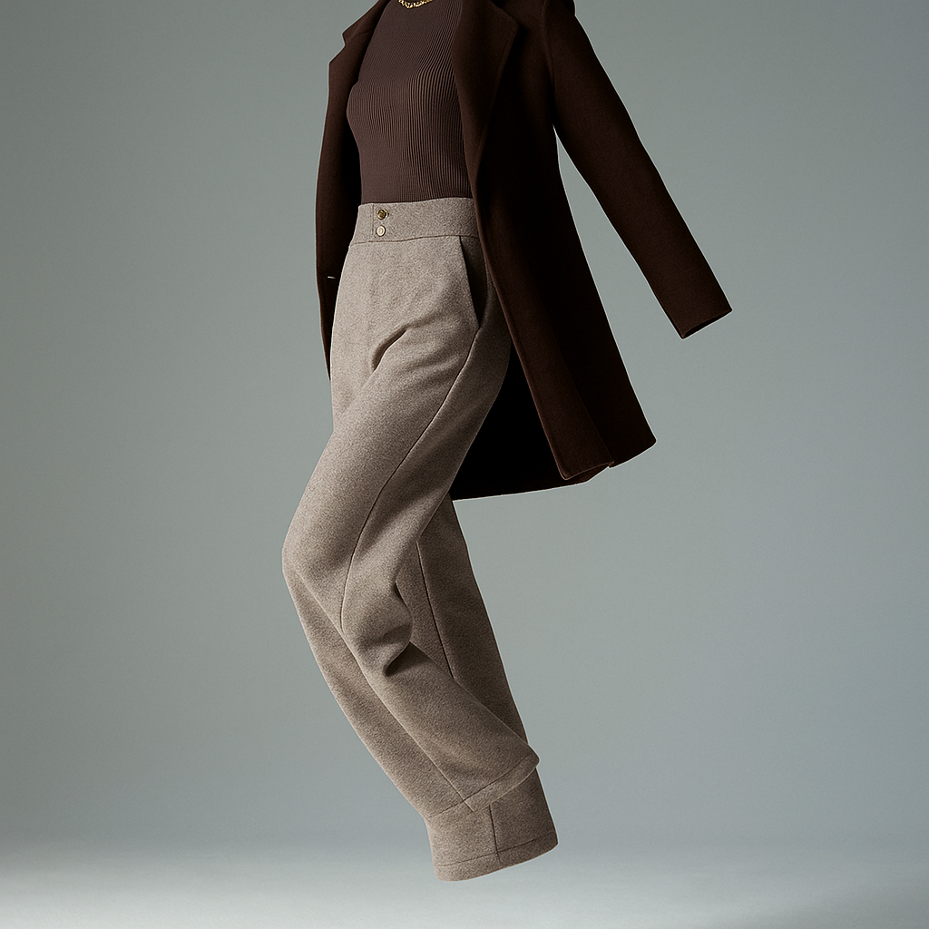 Duttini | Wool Wide-Leg Trousers