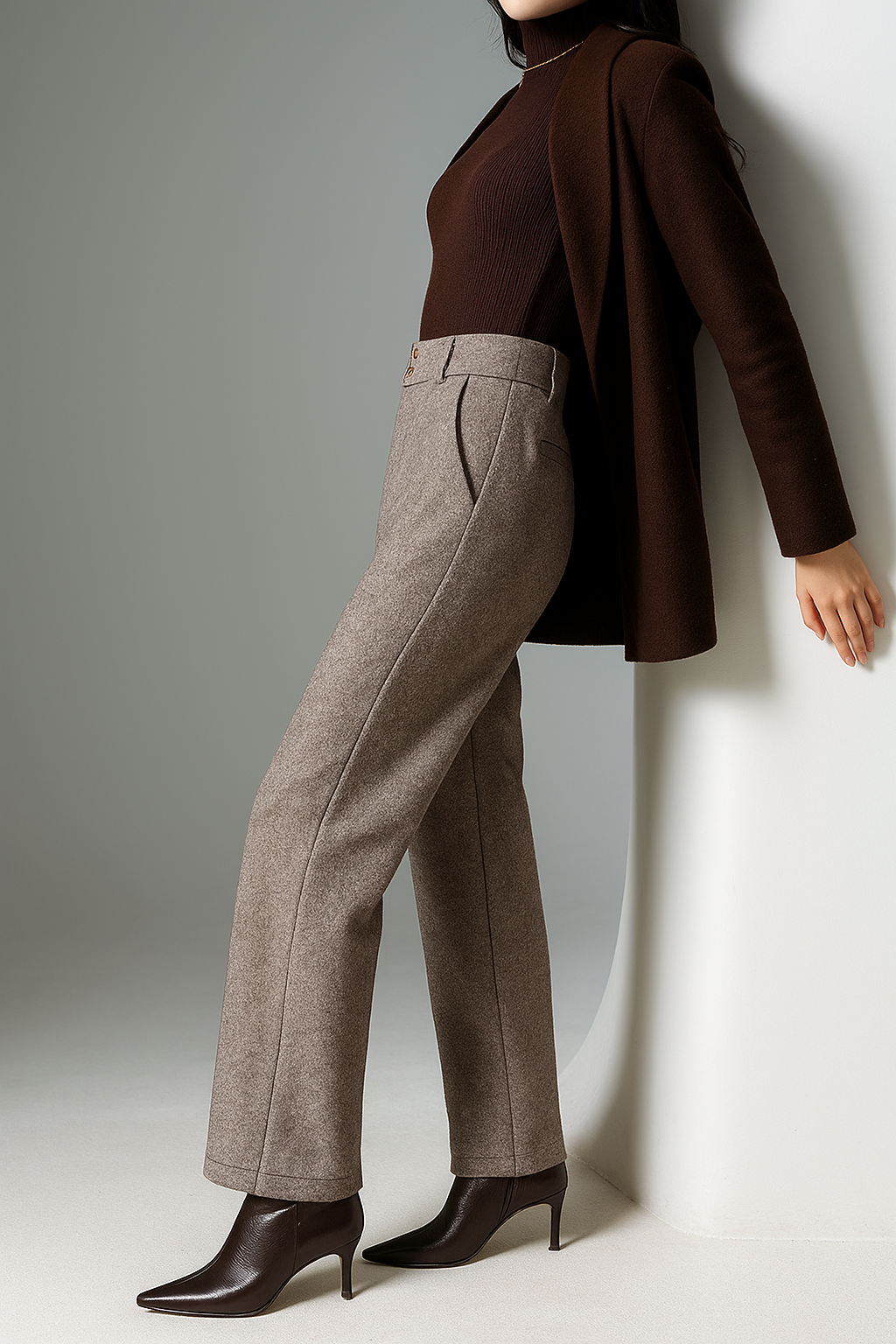 Duttini | Wool Wide-Leg Trousers