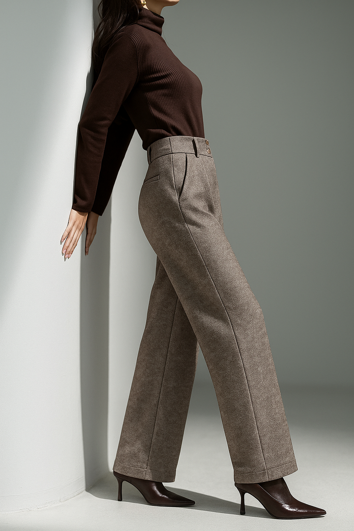 Duttini | Wool Wide-Leg Trousers