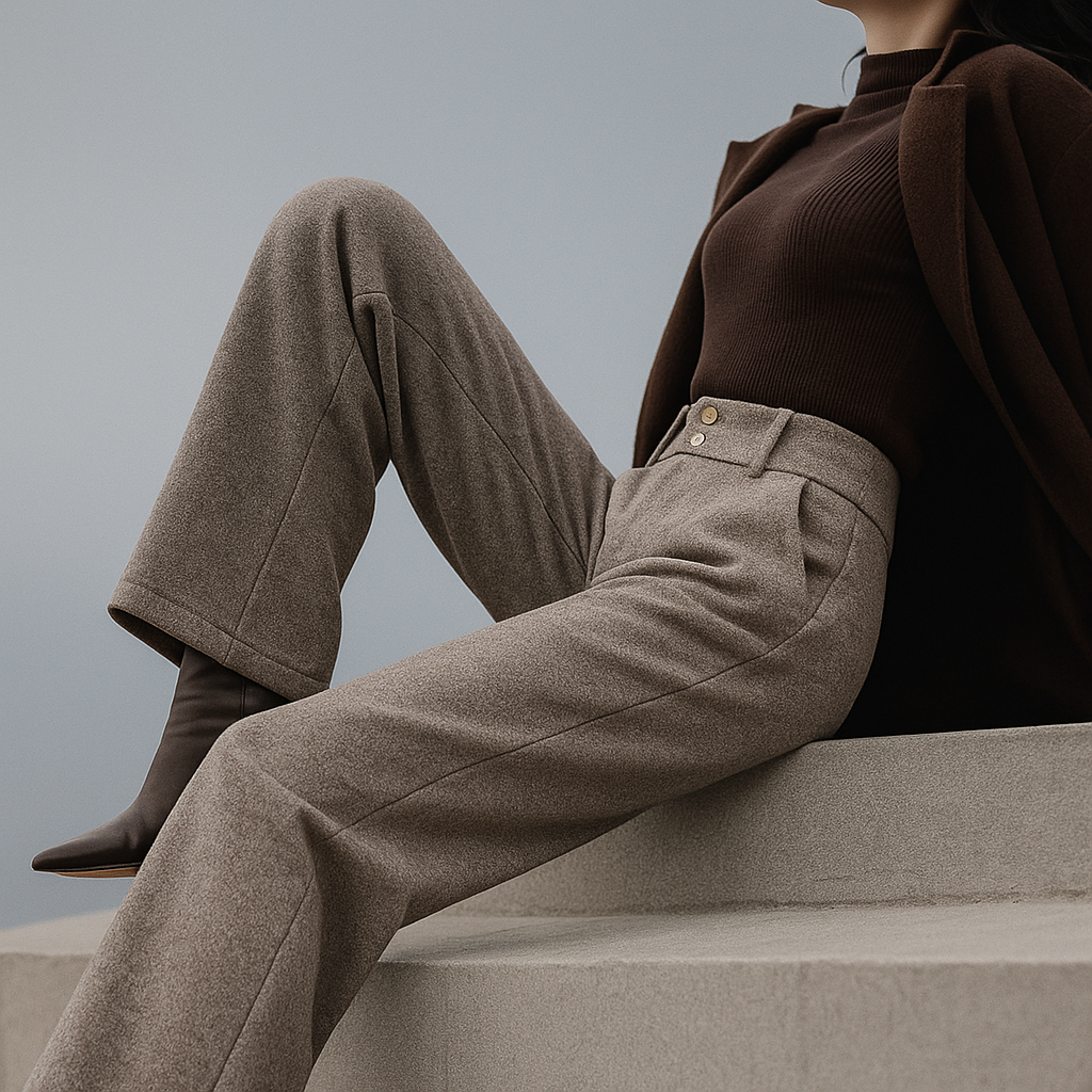 Duttini | Wool Wide-Leg Trousers