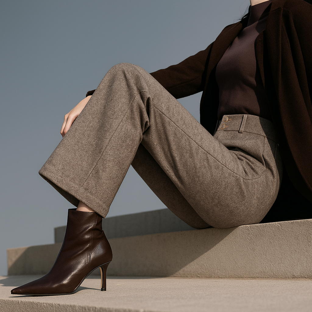 Duttini | Wool Wide-Leg Trousers
