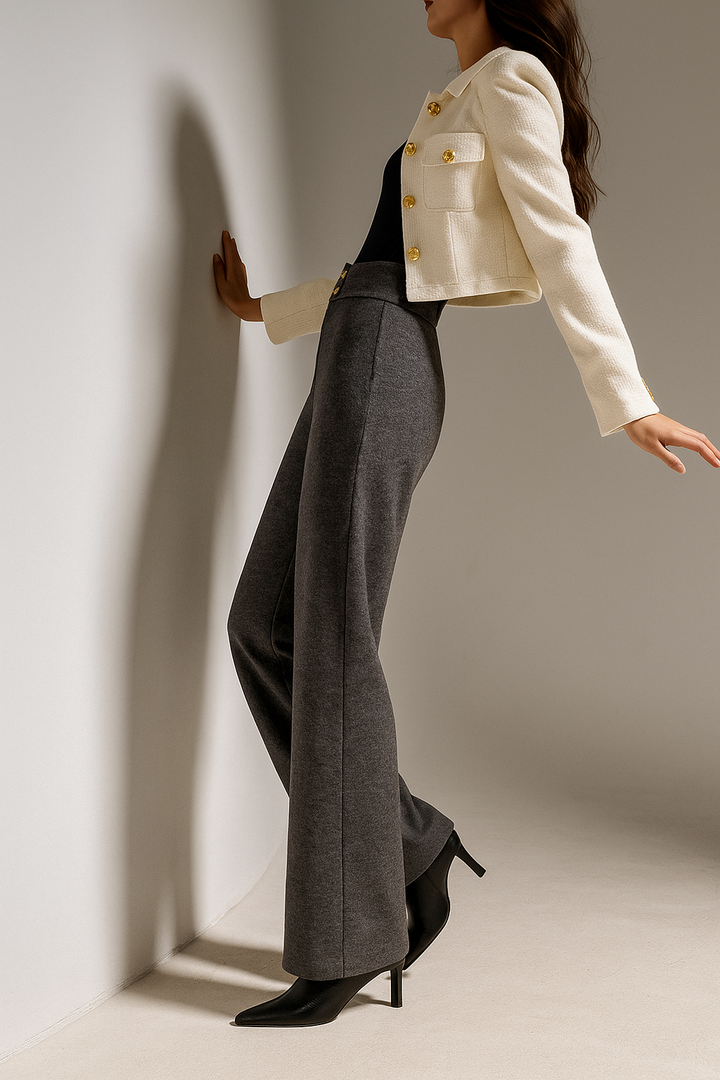 Duttini | Wool Wide-Leg Trousers