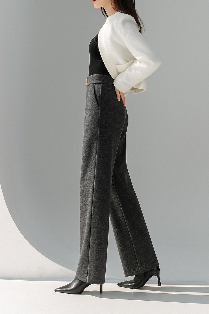 Duttini | Wool Wide-Leg Trousers