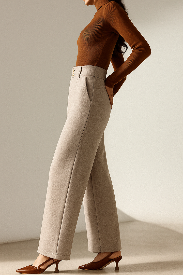 Duttini | Wool Wide-Leg Trousers