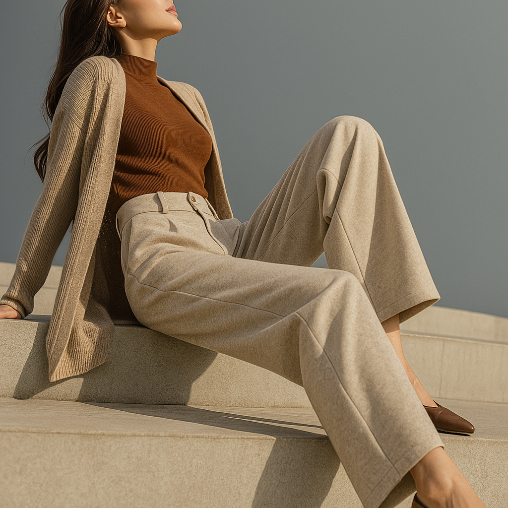 Duttini | Wool Wide-Leg Trousers