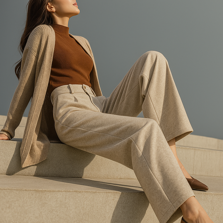 Duttini | Wool Wide-Leg Trousers