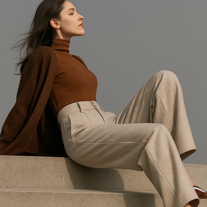 Duttini | Wool Wide-Leg Trousers