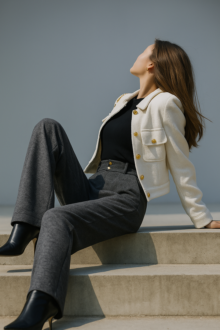 Duttini | Wool Wide-Leg Trousers