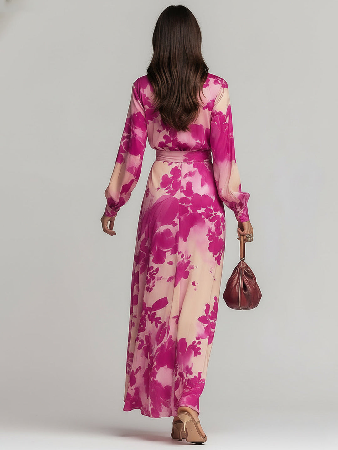 Duttini | Red V-Neck Dress