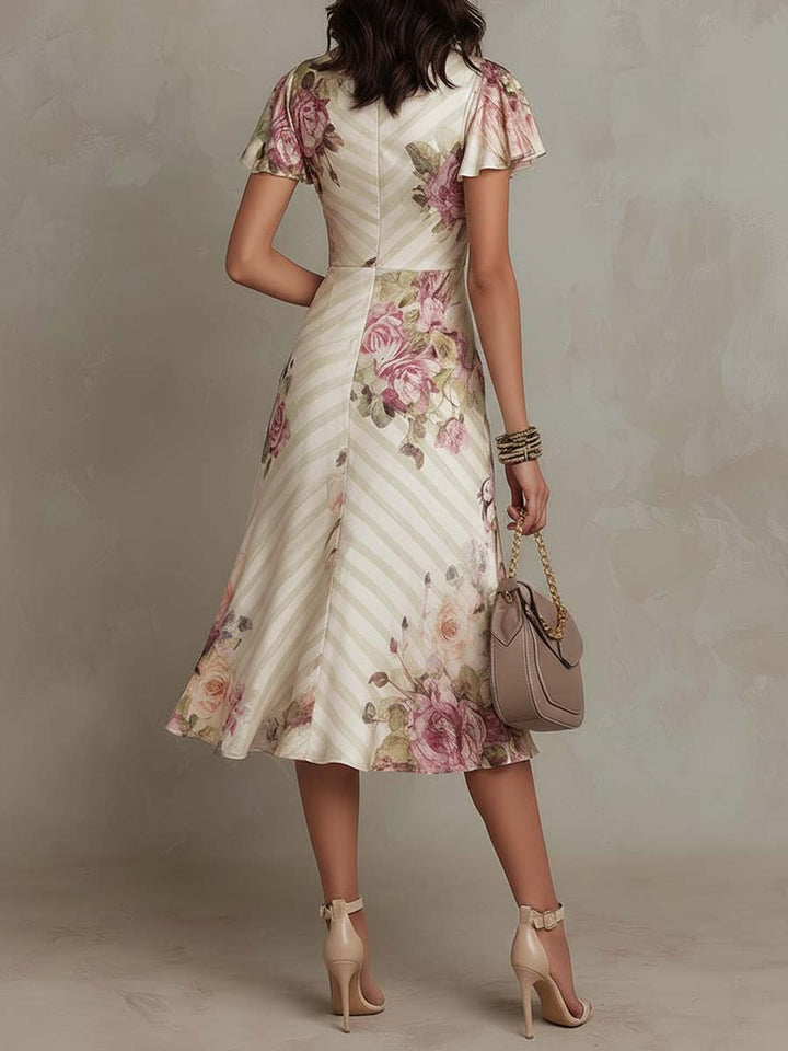 Duttini | Chiffon Floral Evening Dress