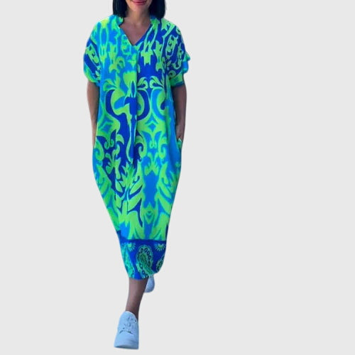 Duttini | Summer Dress for Women in Lightweight Fabric, Fit and Flare, White